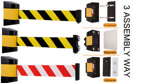 Supporto per cintura barriera per montaggio a parete magnetico in plastica da 5 metri - Product Image 4