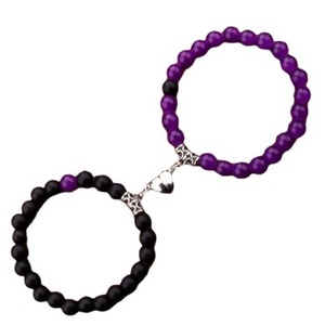 <span class=keywords><strong>Bracelet</strong></span> en perles de cristal en gros, aimant d'attraction cœur à cœur, <span class=keywords><strong>bracelet</strong></span> tendance pour couple, Pulsera De Cristal - Product Image 5