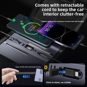 รุ่นใหม่สำหรับ Tesla รุ่น3 /y คอนโซลกลางขยายแท่นชาร์จเร็ว PD 65W USB-A/Type-C/พอร์ตไฟแช็ก - Product Image 2