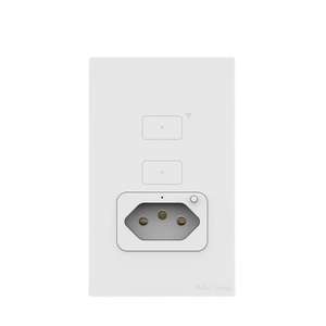 Interruptor de pared táctil Tuya de 2 botones Wifi/Zigbee, estándar brasileño, con enchufe inteligente brasileño - Product Image 6