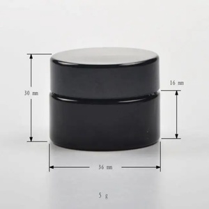 Tarro Cosmético de Vidrio Negro Violeta Oscuro Premium, Redondo, Hermético, a Prueba de Olores, con Tapa Negra, 5g 5ml, Protección UV, Venta al por Mayor - Product Image 1