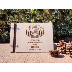 Factory Wholesale A4 A5 Wooden Cover <strong>Wedding</strong> Guest Book Album Memory Message Notebook <strong>Keepsake</strong> for Anniversary Birthday Journal - Product Image 3