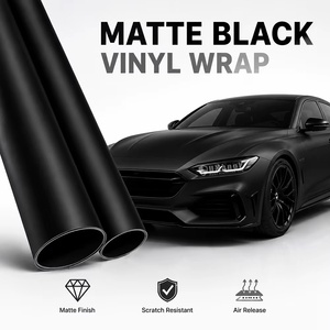 <span class=keywords><strong>Vinilo</strong></span> Negro Mate para Automóviles, 5 pies x 59 pies, <span class=keywords><strong>Precio</strong></span> de Fábrica, Tecnología Calandrada, Autoadhesivo, <span class=keywords><strong>Vinilo</strong></span> Negro Mate de Lujo - Product Image 1