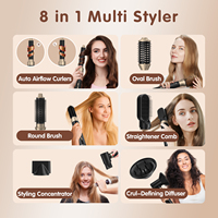 Multifunktionales Negative-Ionen-Multi-Haarstyling-Tools Styler Set 8-in-1 High-Speed BLDC Bürstenloser Haartrockner, Bürste und Volumizer