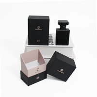 Boîtes d'emballage personnalisées pour flacons de parfum 30ML 50ML 100ML, fabrication de boîtes postales avec logo en feuille d'or rose et gaufrage