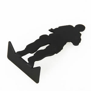 Cible en aluminium noir pour paintball, cible en métal, accessoires de pratique de tir, cible 6 pièces/paquet - Product Image 3