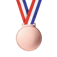 Médailles de récompense personnalisables en métal pour compétitions, or, argent, bronze, écoles, sports, avec design imprimé par sublimation