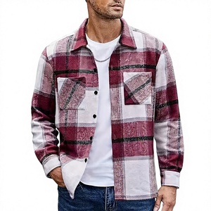 Chemise en flanelle décontractée pour homme, manches longues, automne-hiver, 100% coton, anti-rides, respirante, rayée, chaude, tendance, polyvalente - Product Image 1