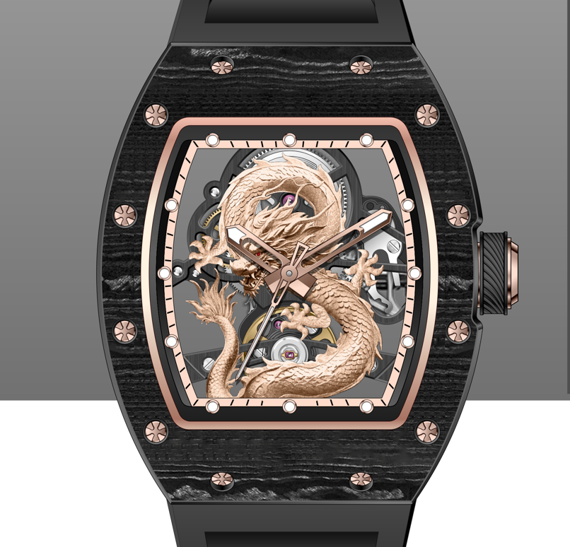 Boîtier en fibre de carbone - Noir