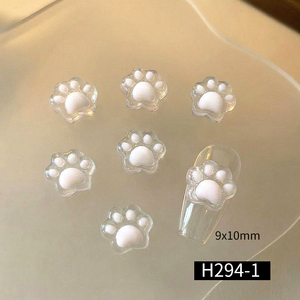 Decorazioni per Unghie a Forma di Zampa di Gatto, Colorate e Carine, in Resina di Alta Qualità Ideale per accessori fai-da-te per unghie - Product Image 6