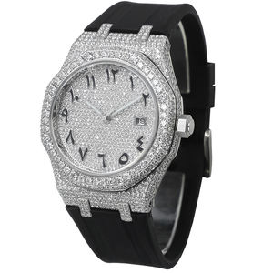 Orologio Iced Out con Diamanti Movimento Automatico di Lusso Fatto a Mano Completamente Tempestato di Diamanti VVS Moissanite Stile Hip Hop per Uomo - Product Image 4