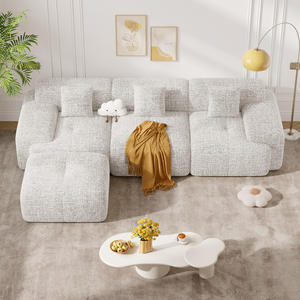 Sofá Cama Modular Moderno en Forma de L, Relleno de Esponja Chenille, Diseño Convertible, Duradero y Ecológico - Product Image 1