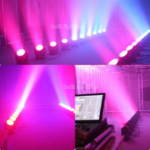 Projecteur de lumière à faisceau LED lavage, éclairage de scène <span class=keywords><strong>disco</strong></span> avec caisse de transport, 19x15W Mac <span class=keywords><strong>aura</strong></span> RGBW Zoom, 2 pièces - Product Image 5