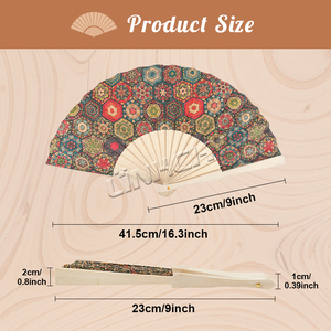 Yeni varış özel <span class=keywords><strong>vintage</strong></span> bark ahşap katlanır el fanlar - Product Image 4