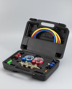 Hongsen HS-S36F-1234 Kit di strumenti di refrigerazione HVAC con collettore doppio calibro con tubi e accoppiatori rapidi - Product Image 3