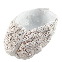 Jardinière de balcon en pot de fleurs à ailes blanches de style occidental avec design fonctionnel pour plantation décorative