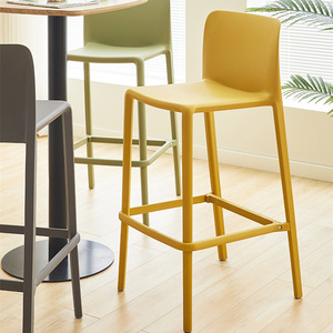Sgabello da Bar Moderno Minimalista Nordico, Sgabello Alto in <span class=keywords><strong>Plastica</strong></span> Rinforzata per Uso Domestico in <span class=keywords><strong>Cucina</strong></span>, Soggiorno, Hotel, Officine - Product Image 4