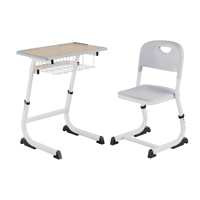 Bureau et chaise pour étudiants de salle de classe Mobilier scolaire Ensemble bureau et chaise pour étudiants