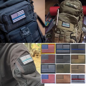 AJOTEQPT Écusson tactique brodé du drapeau des États-Unis avec attache à crochet et boucle Emblème du drapeau américain pour sacs et accessoires - Product Image 2