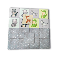 Impression personnalisée pour enfants Cartes de jeu de mémoire avec guide pour enfants Cartes de jeu éducatives amusantes avec animaux