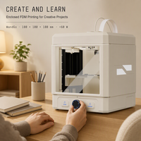 Imprimante 3D WandGo pour enfants, imprimante 3D FDM fermée pour débutants, filament PLA 1,75 mm avec volume d'impression de 100 mm pour la maison et les projets STEM