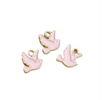 À la mode moins cher en gros alliage Mini animaux bricolage colombe de la paix émail oiseau charme pour la fabrication de bijoux accessoires et cadeaux