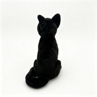 Peluche Chat Noir Bombay Réaliste en Gros d'Usine, Jouet en Peluche Chat de Compagnie Ultra Doux, Taille et Logo Personnalisables Disponibles