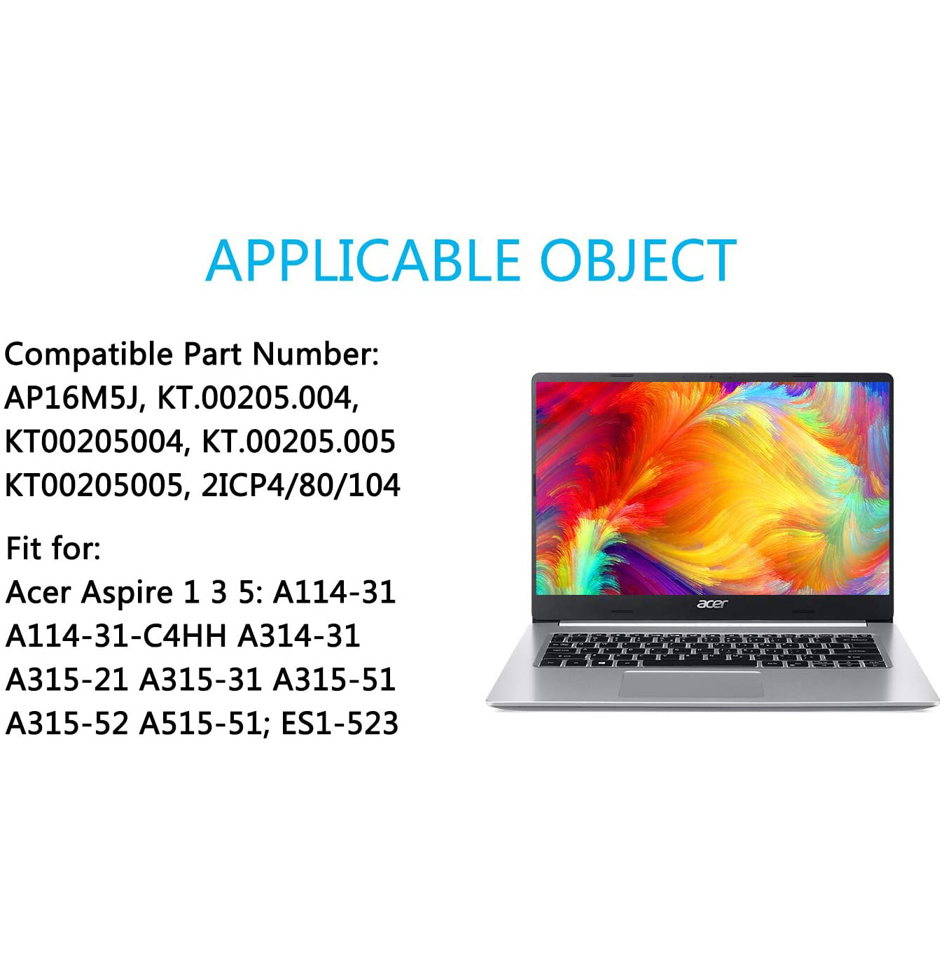 Acer Laptop 37Wh AP16M5J Laptop Batteri För Acer Extensa EX215-22 Aspire A314-21 A314-31 A314-32 Batterie Portable