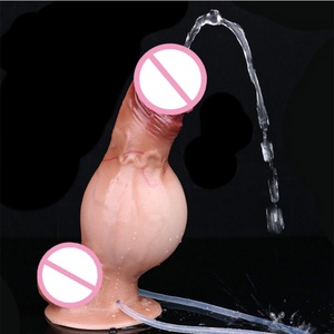 FAAK Silicone Realistic Ejaculation <b>Dildo</b> with Sucker Squirting Inflatable Penis Anal Dilator Sex Toys for Women Men Masturbate - Product Image 6