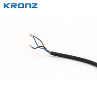 Connecteur circulaire aviation KRONZ M1203M-2/S00R pré-assemblé M12 mâle 3 broches blindé avec câble PVC de 2 m, étanche IP67