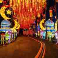 Grande lanterne personnalisée pour le Ramadan, décoration extérieure pour le festival islamique, installation lumineuse Eid Mubarak
