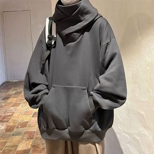 Otoño Invierno Hombres Oversize Estilo americano Cuello alto Sudadera con capucha Social <span class=keywords><strong>Fear</strong></span> Black Samurai Charge Sweater Funcional Puffer Fleece - Product Image 6