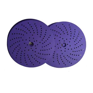 用于汽车制造中喷漆抛光的紫色多孔陶瓷颗粒砂纸圆盘