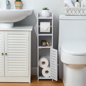Support <span class=keywords><strong>de</strong></span> papier toilette mural avec <span class=keywords><strong>rangement</strong></span> intégré pour espaces restreints – Idéal pour <span class=keywords><strong>salle</strong></span> <span class=keywords><strong>de</strong></span> <span class=keywords><strong>bain</strong></span> - Product Image 4