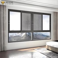 Ventanas Corredizas de Aluminio de Diseño Moderno, Ventanas Residenciales de Doble Vidrio Templado, Ventanas Corredizas para Casas