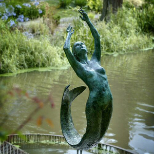Nouveau design taille réelle sculpture <span class=keywords><strong>en</strong></span> bronze sirène - Product Image 2