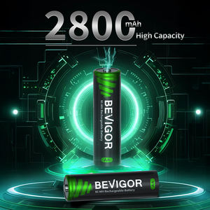 BEVIGOR 24 팩 AA <span class=keywords><strong>1.2V</strong></span> <span class=keywords><strong>2800mAh</strong></span> <span class=keywords><strong>NIMH</strong></span> Ni-MH 충전식 배터리 손전등 장난감을위한 대용량 이중 배터리 - Product Image 2