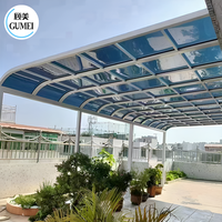 Venta caliente al aire libre jardín dosel techo impermeable policarbonato techo toldo terraza dosel
