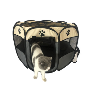 Parc de jeu pour animaux de compagnie, chien et <span class=keywords><strong>chat</strong></span>, en tissu Oxford, imperméable et résistant aux rayures, avec clôture - Product Image 5