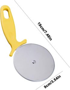 Nuevo estilo Hob Cutting Pie Pizza Knife Slicer Acero inoxidable Rueda redonda Pizza Cutter para el hogar Herramientas para hornear - Product Image 2