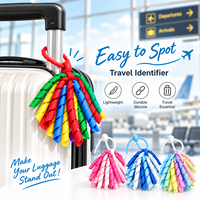 Étiquette de bagage en silicone colorée, identificateur de sac de voyage, étiquette de poignée de valise flexible, marqueur de sac léger pour le voyage