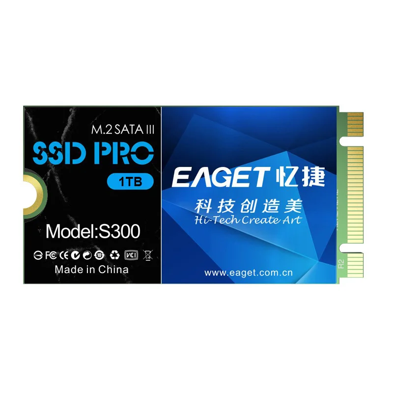 内蔵型SSD EAGET M.2 SATA III SSD S300L 1TB S69087bec67f649f6a5086c65e1ebe