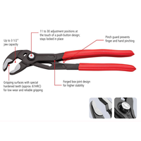Pince à pompe et clé à tuyau multifonction réglable à poignée ergonomique, vente chaude, du fabricant