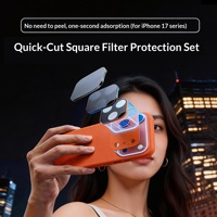Film de protection magnétique de luxe pour objectif de téléphone, filtres souples UV+CPL+ND noirs, ensemble de filtres en verre trempé pour iPhone 17 Pro Max