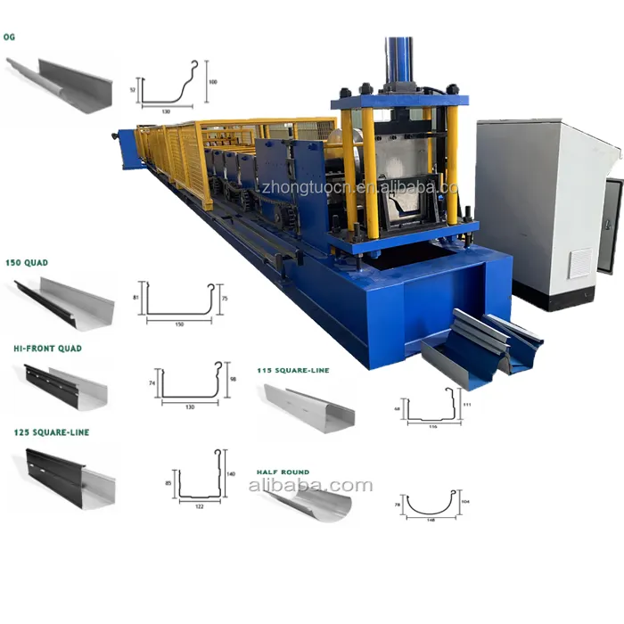 ZTRFM proporciona una máquina de fabricación de canalones de estilo K de Metal personalizada máquina de canalones semiredondos
