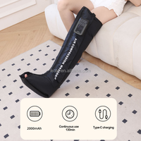 Masseur de jambes sans fil à compression d'air avec chauffage et contrôle de la minuterie pour la circulation des jambes et des pieds, la relaxation et la récupération musculaire