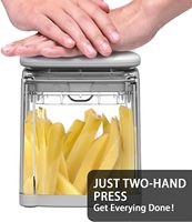 Heetverkochte PP plastic multifunctionele keukenhulpjes 4-blads fruit- en groentesnijder aardappel friet snijder doos