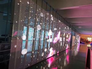 Trong nhà quảng cáo HD LED thủy tinh trong suốt hiển thị Lưới Trong Suốt Màn hình LED 3.9mm-7.8mm DJ video tường - Product Image 3