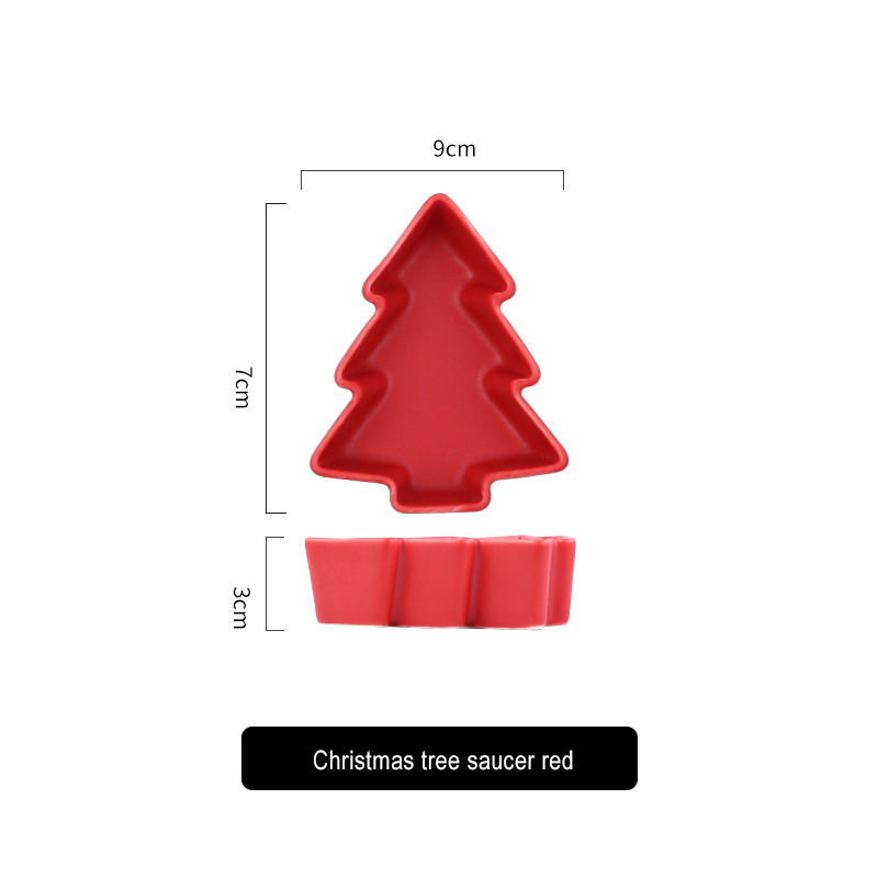 Soucoupe d'arbre de noël rouge