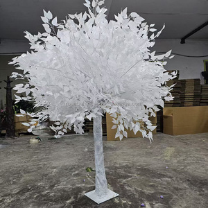 Wedding Walkway Sakura Tree Large Center Table Cherry Blossom Tree Artificial White Purple Floral Tree Centerpieces for Table - Product Image 1